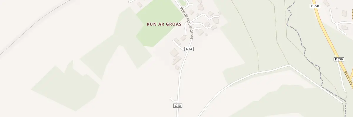 Plan du 1 Run ar Groas à Dirinon