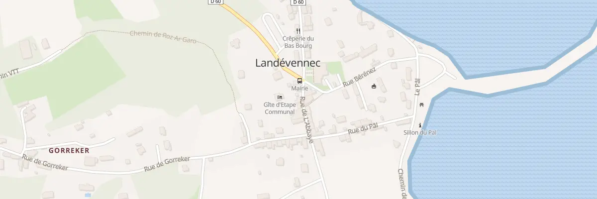 Plan du 9005 Rue de l’Abbaye à Landévennec