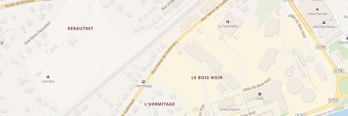 Plan du 55 Rue Hervé de Guébriant à Landerneau