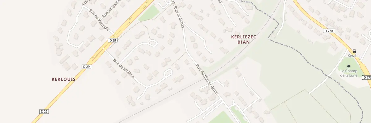 Plan du 8 Rue de Run ar Groas à Dirinon