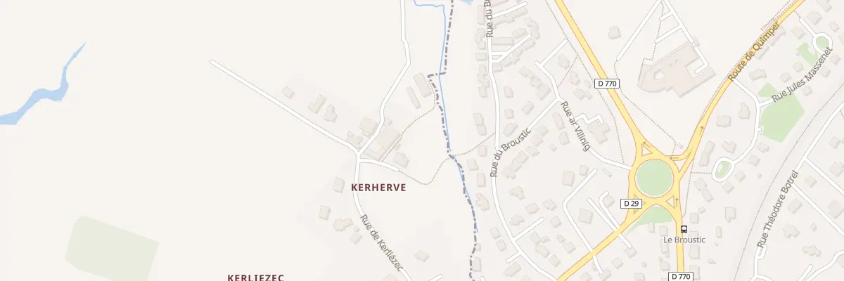 Plan du 9 Kerherve à Dirinon
