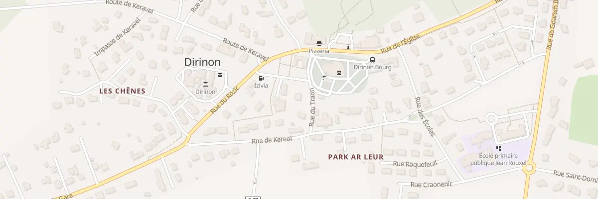 Plan du 2 Rue du Traon à Dirinon