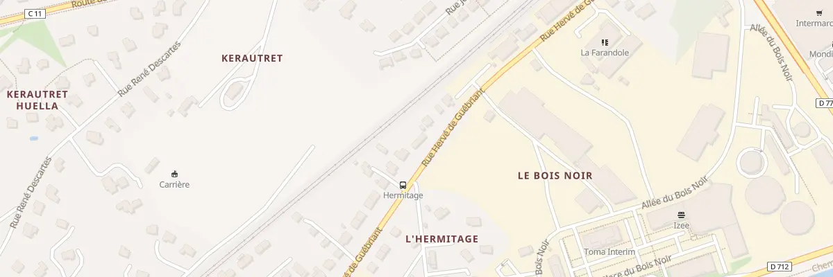 Plan du 70 Rue Hervé de Guébriant à Landerneau