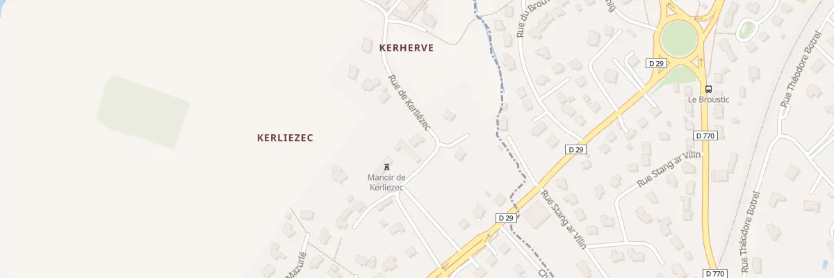Plan du 17 Rue de Kerliézec à Dirinon