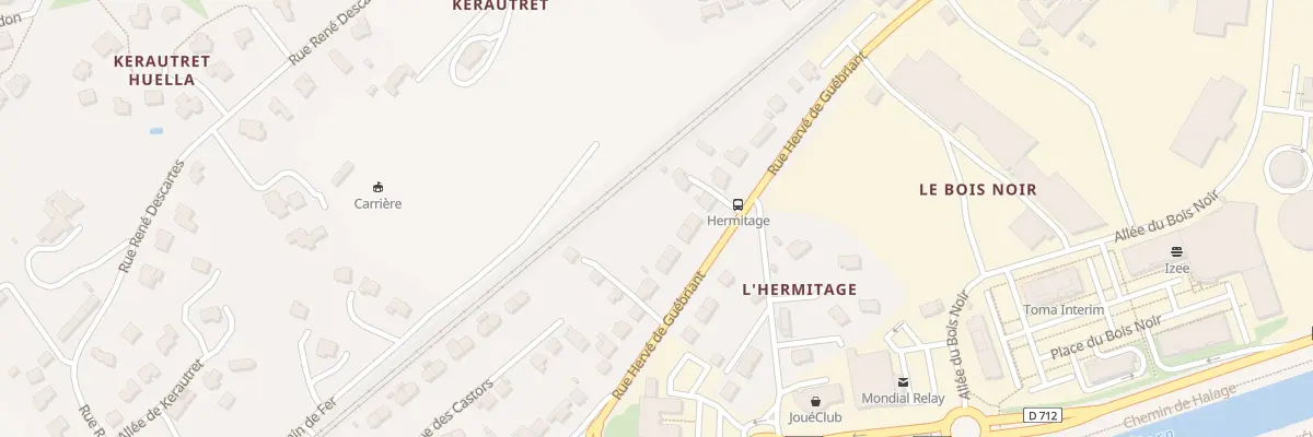 Plan du 82 Rue Hervé de Guébriant à Landerneau