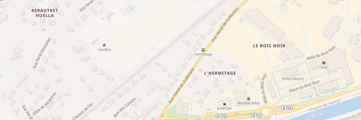 Plan du 84 Rue Hervé de Guébriant à Landerneau