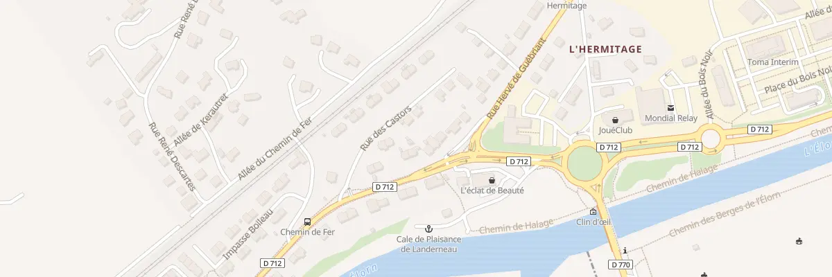 Plan du 108 Rue Hervé de Guébriant à Landerneau