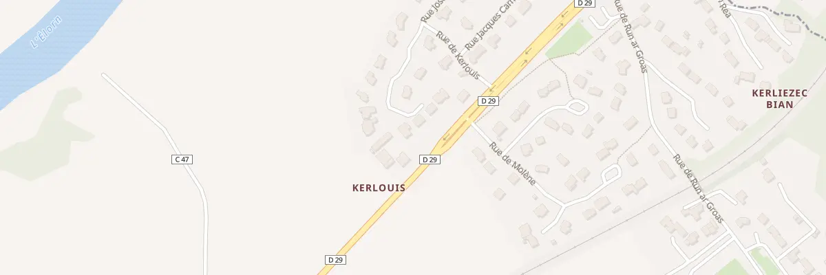 Plan du 4 Verger de Kerlouis à Dirinon
