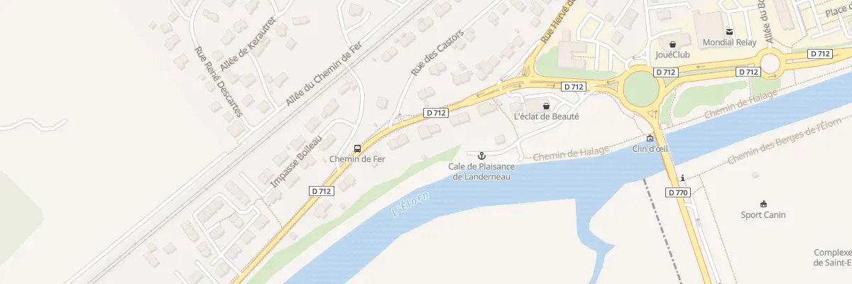 Plan du 105 Rue Hervé de Guébriant à Landerneau