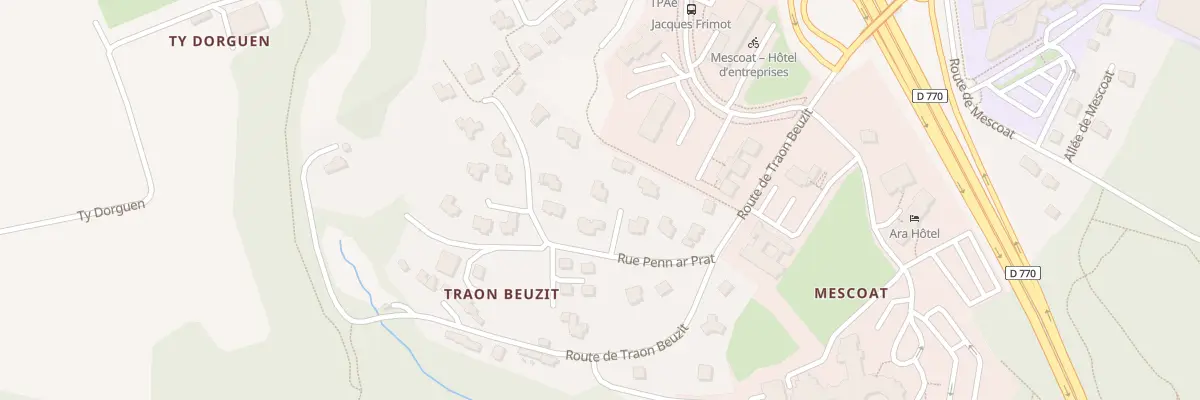 Plan du 12 Rue de Penn Ar Prat à Landerneau
