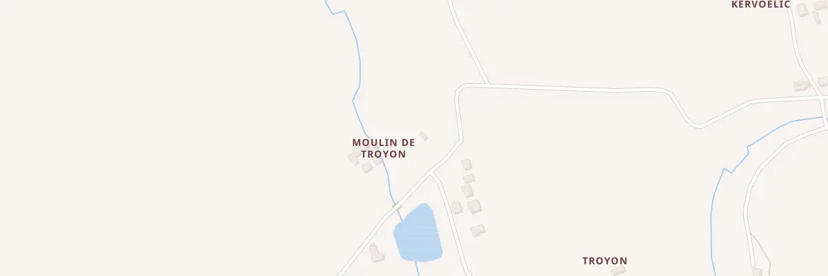 Plan du 3 Moulin de Troyon à Peumerit