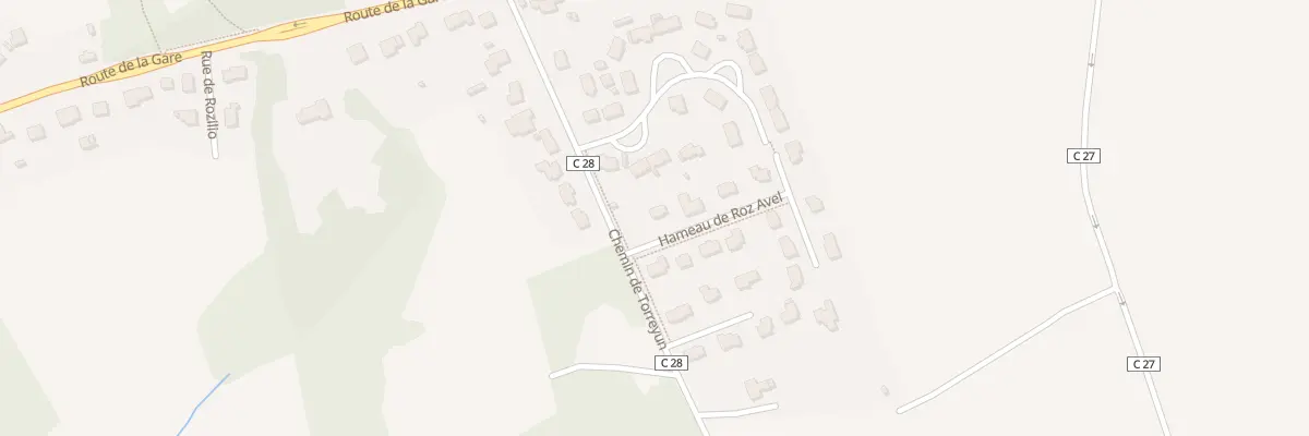 Plan du 1 Ham de Roz Avel à Dirinon