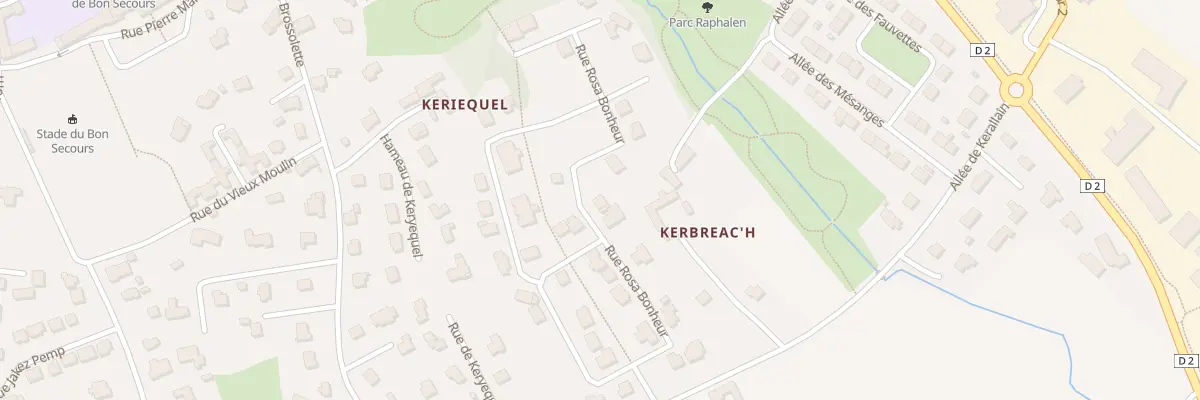 Plan du 9000 Kerbreac H à Plonéour-Lanvern