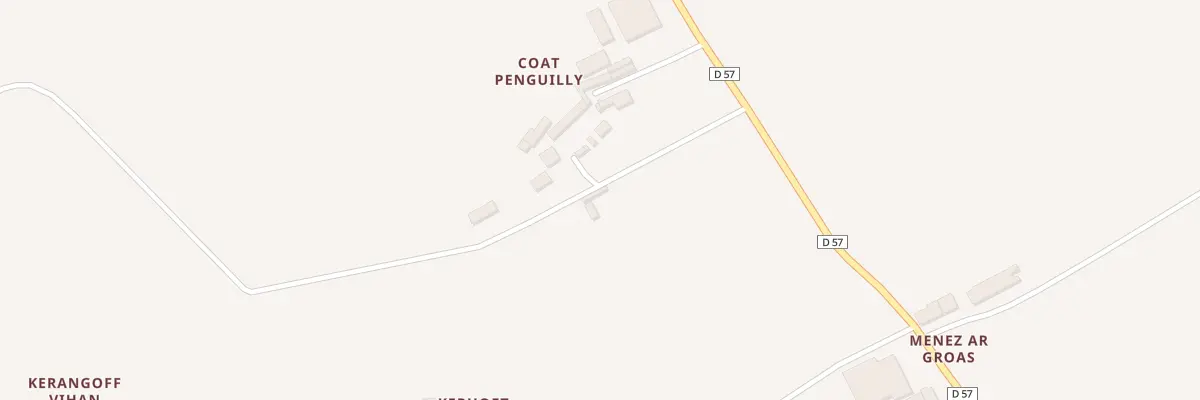 Plan du 1 Coat Penguilly à Peumerit