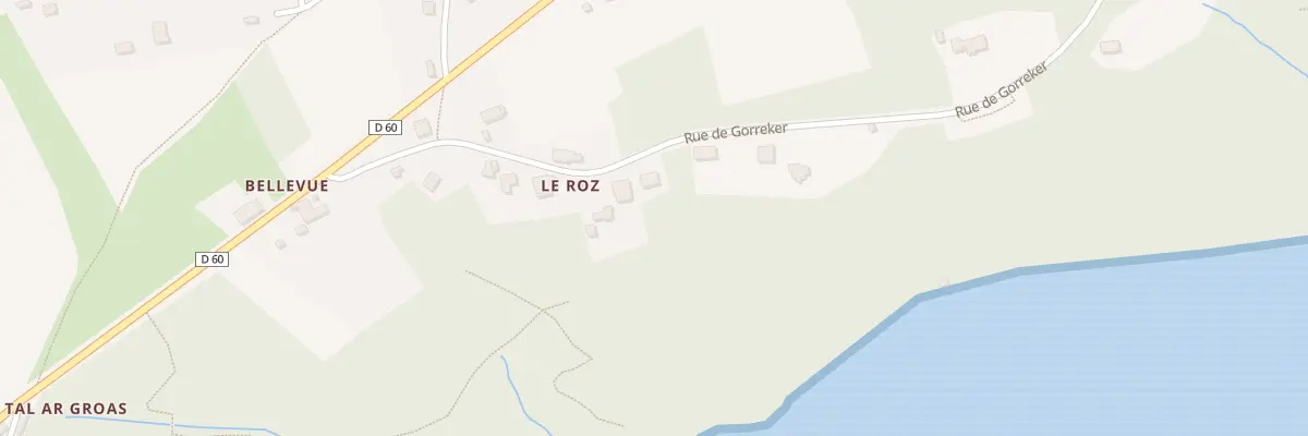 Plan du 222B Le Roz à Landévennec