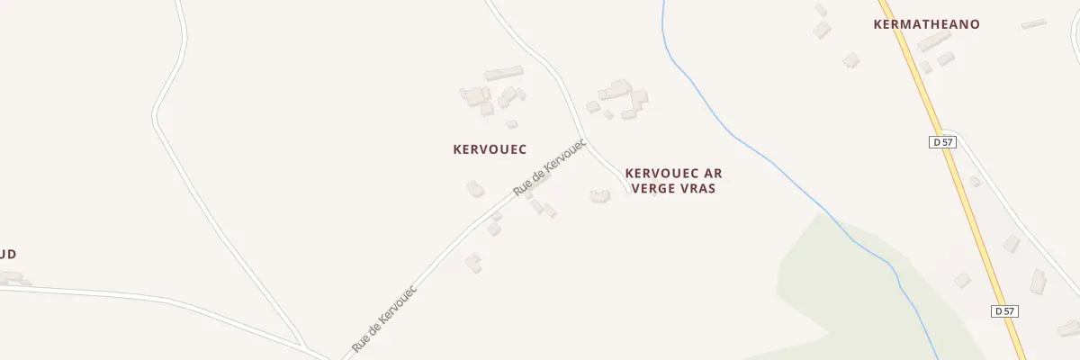 Plan du 134 Kervouec à Saint-Jean-Trolimon