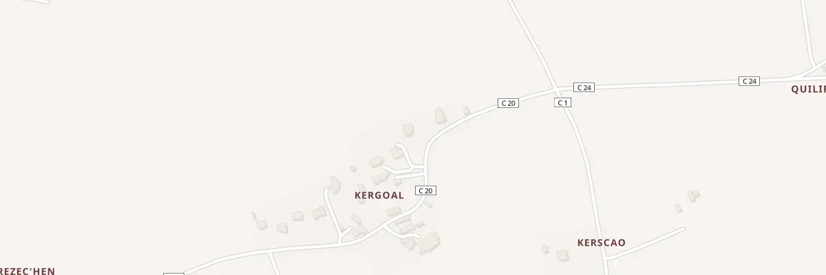 Plan du 4 Kergoual à Trégarantec