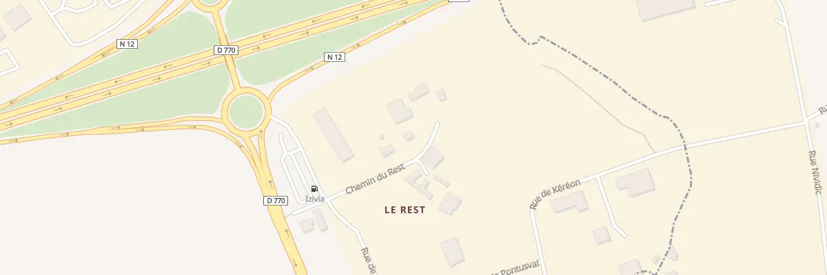 Plan du 119A Le Rest à Ploudaniel