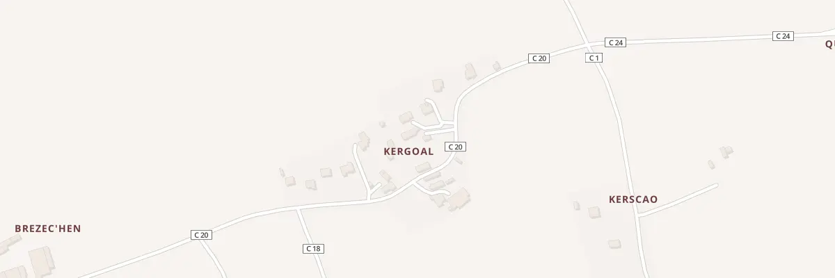 Plan du 4C Kergoual à Trégarantec