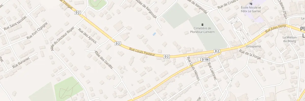 Plan du 14 Rue Louis Pasteur à Plonéour-Lanvern