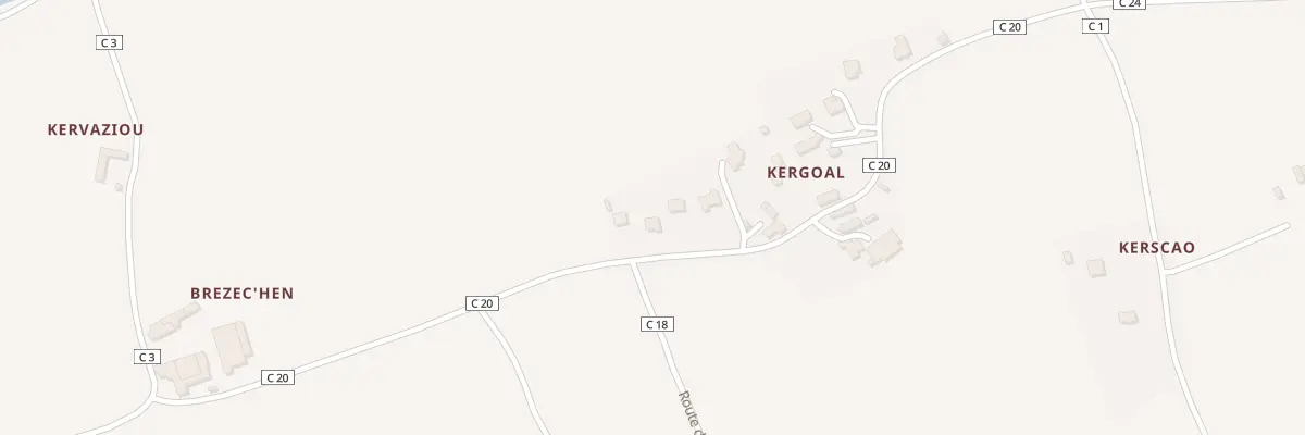 Plan du 18 Kergoual à Trégarantec