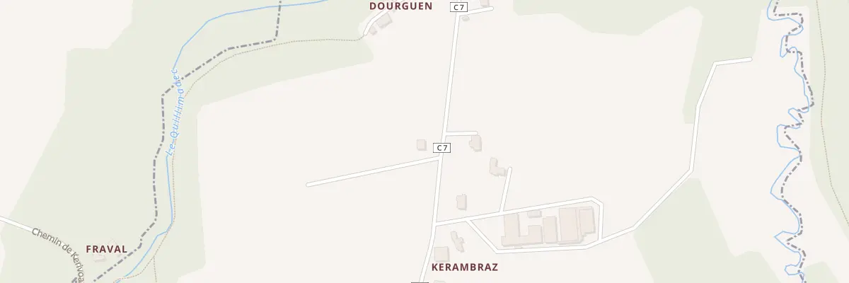 Plan du 5005 Moulin de Dourguen à Trégarantec