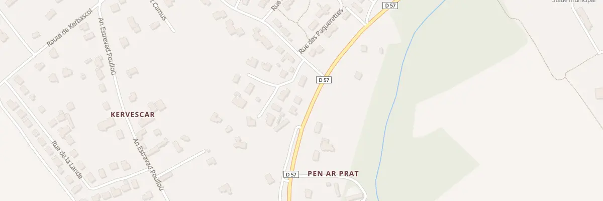 Plan du 2 Pen Ar Prat à Plonéour-Lanvern