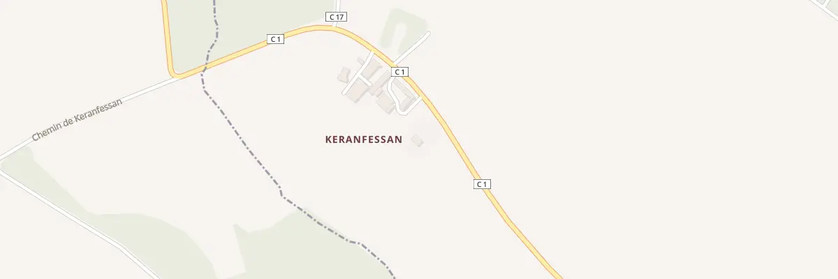 Plan du 1 Kéranfessan à Plouédern