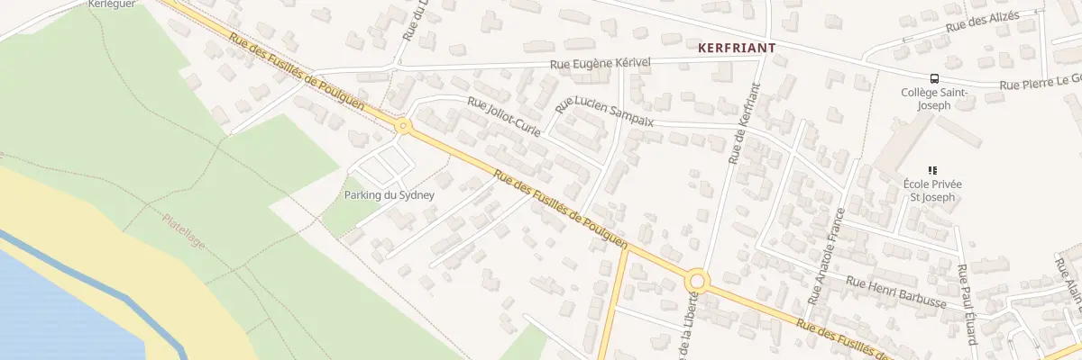 Plan du 64 Rue des Fusillés de Poulguen à Guilvinec