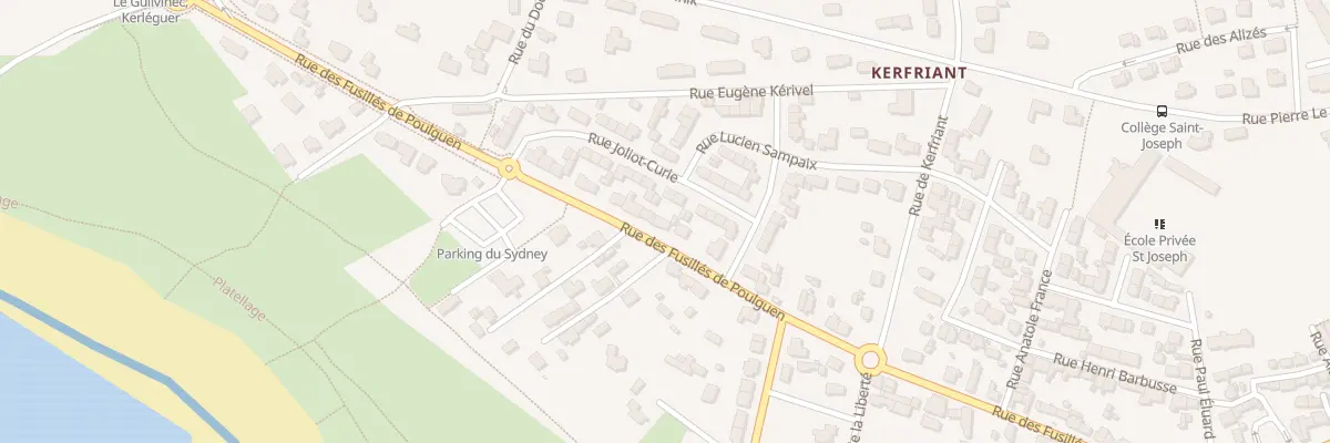 Plan du 66 Rue des Fusillés de Poulguen à Guilvinec