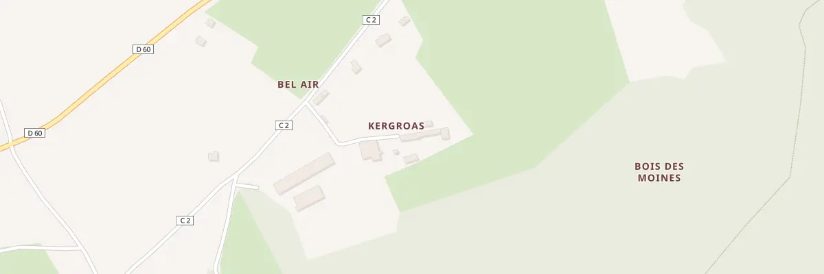 Plan du 228 Kergroas à Landévennec