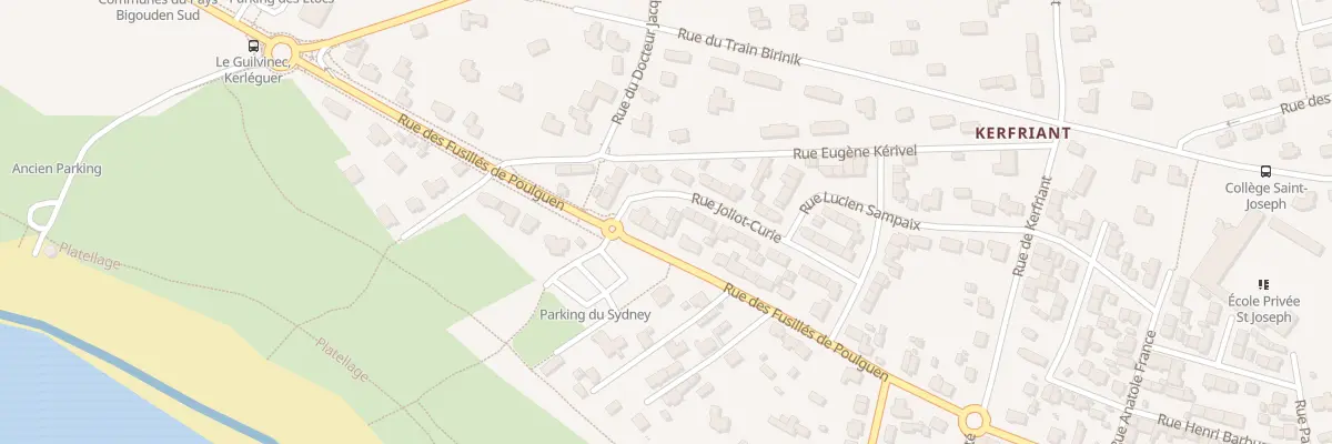 Plan du 82 Rue des Fusillés de Poulguen à Guilvinec