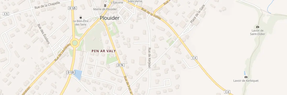 Plan du 12 Rue de Kerjean à Plouider