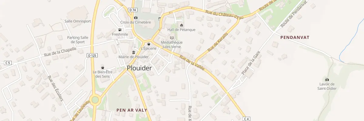 Plan du 8 Rue de la Vallée à Plouider