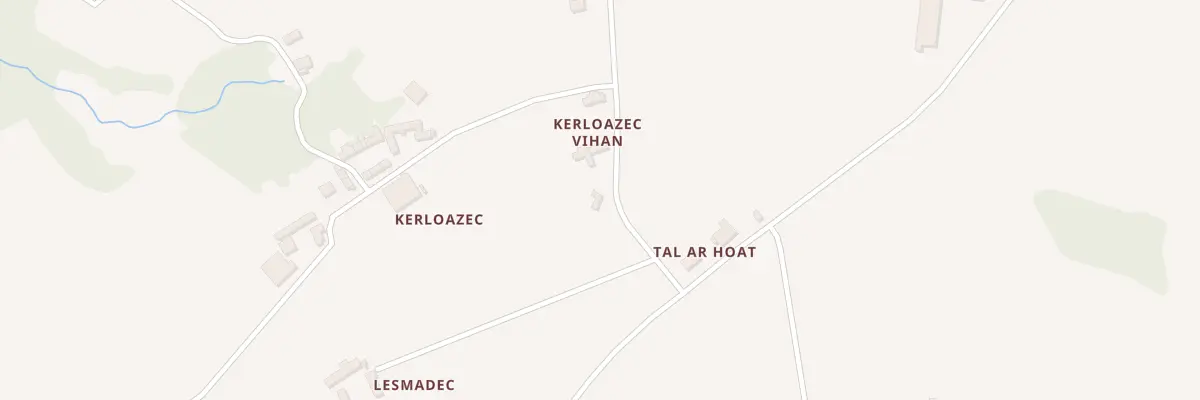 Plan du 1 Kerloazec à Peumerit