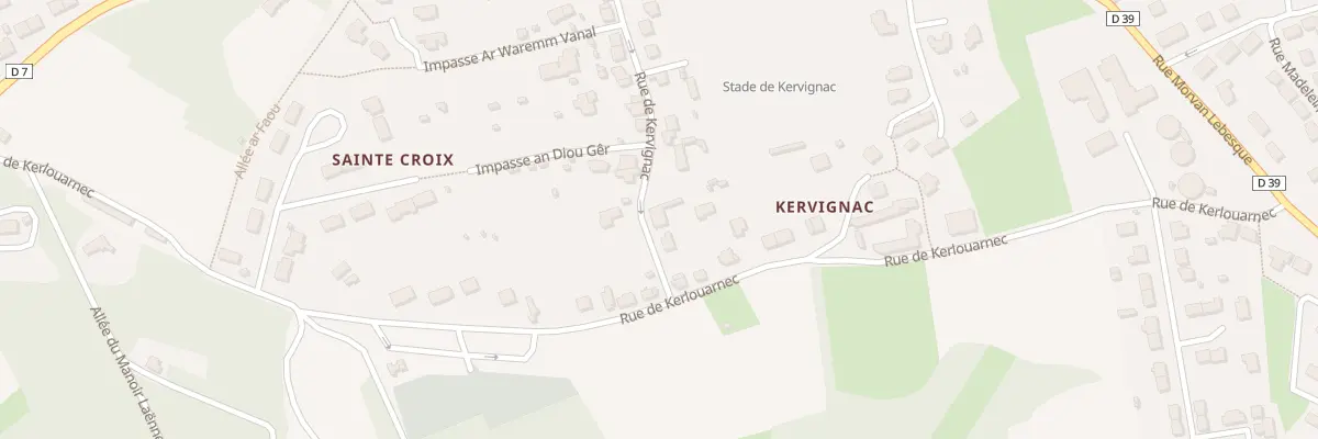 Plan du 39 Rue de Kervignac à Douarnenez