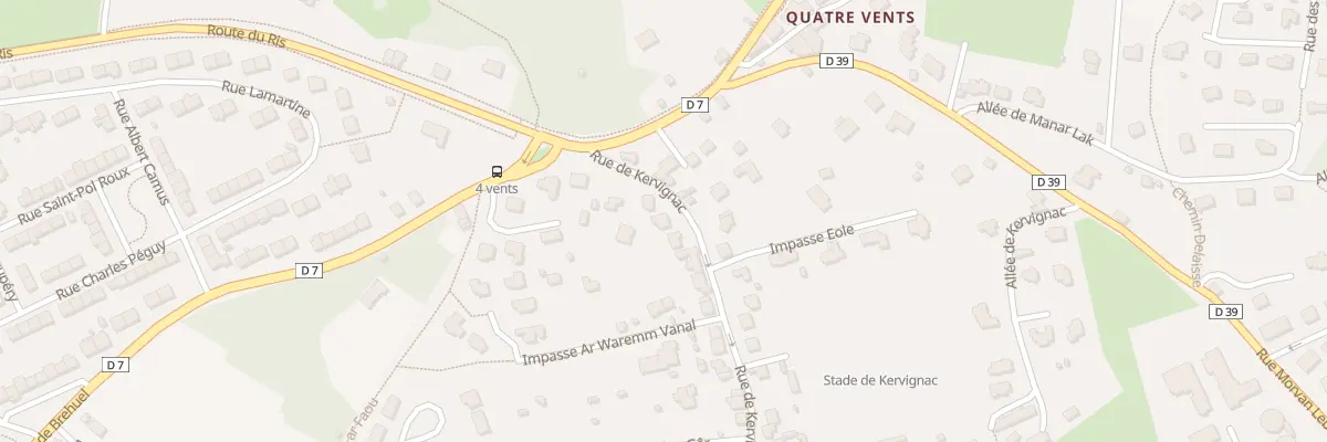 Plan du 12 Rue de Kervignac à Douarnenez