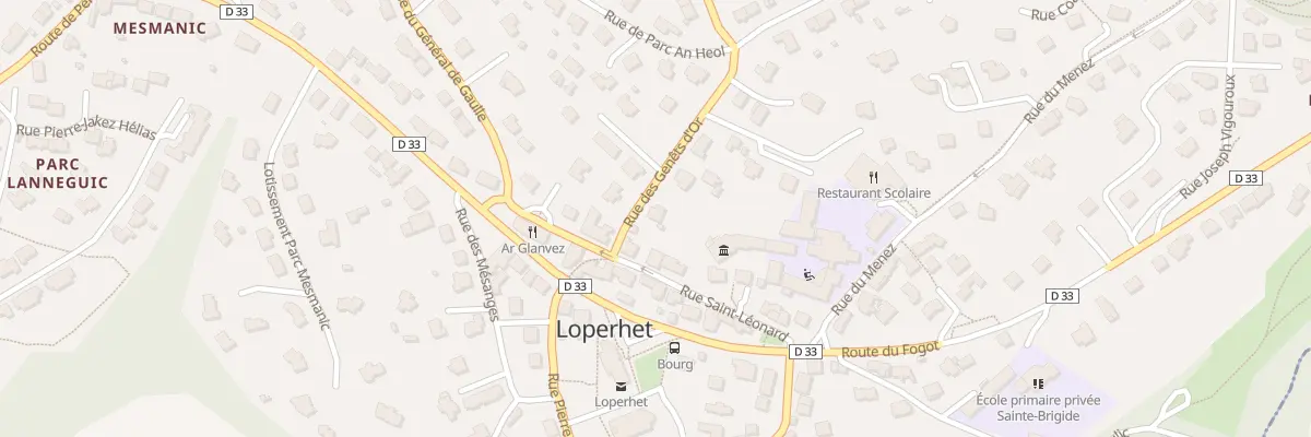 Plan du 1 Rue des Genêts d’Or à Loperhet
