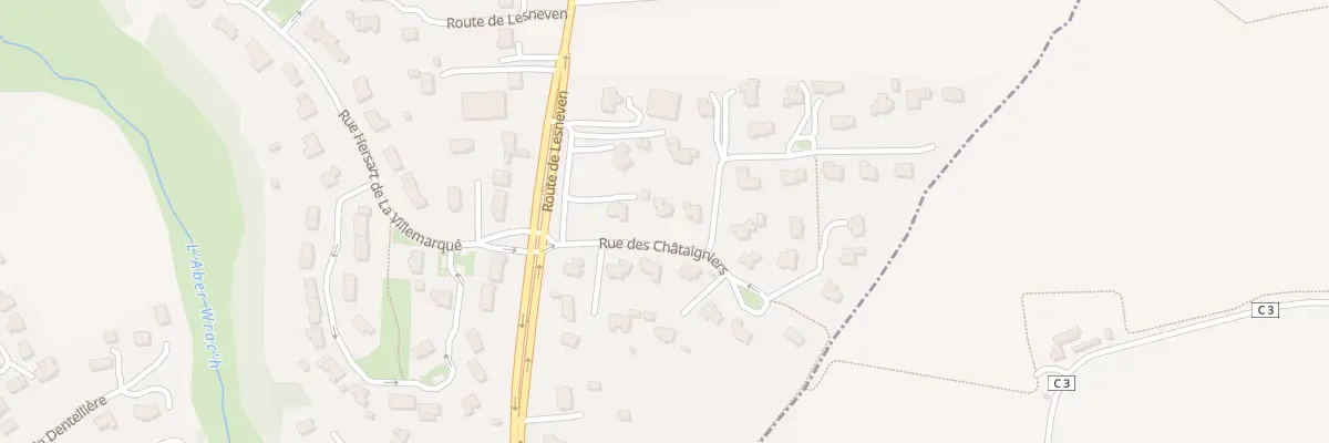 Plan du 1 Rue des Châtaigniers à Ploudaniel