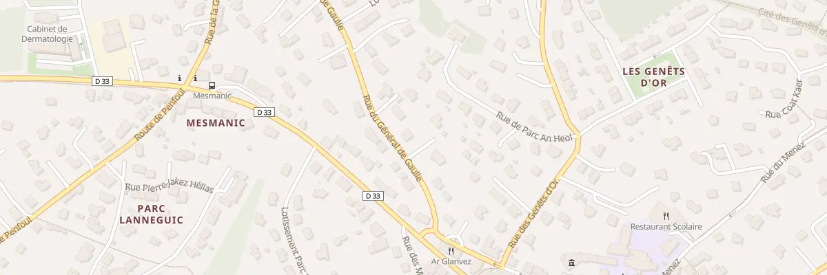 Plan du 3 Rue General de Gaulle à Loperhet