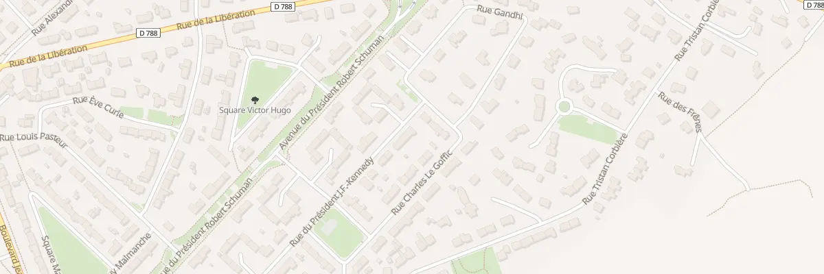 Plan du 28 Rue Président J.-F. Kennedy à Lesneven