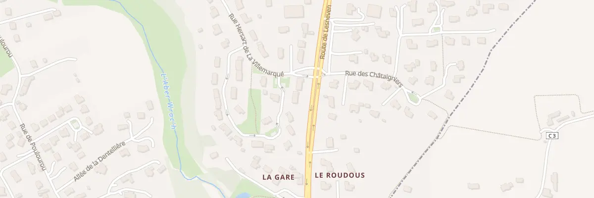 Plan du 28 Rue Jakez Riou à Ploudaniel