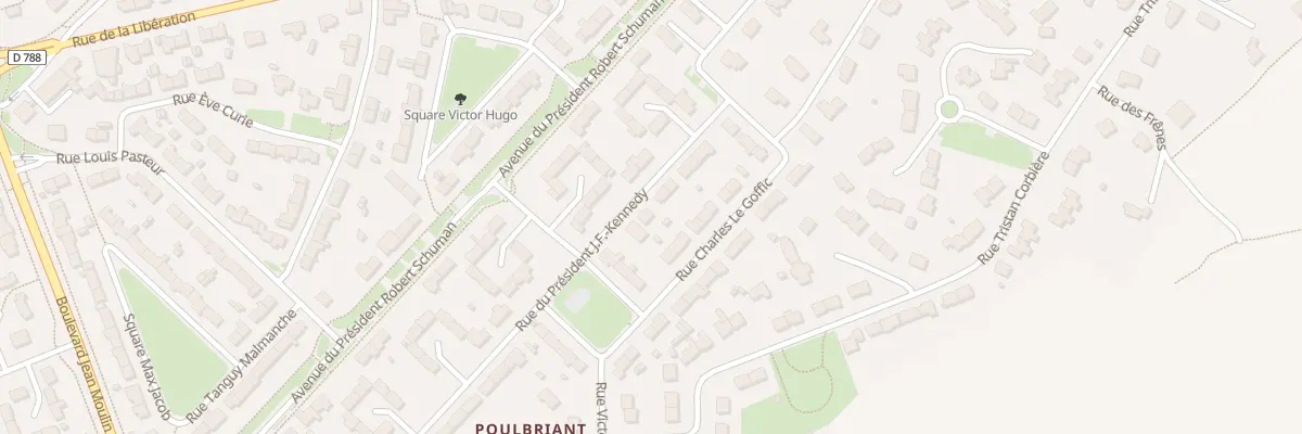 Plan du 20 Rue Président J.-F. Kennedy à Lesneven