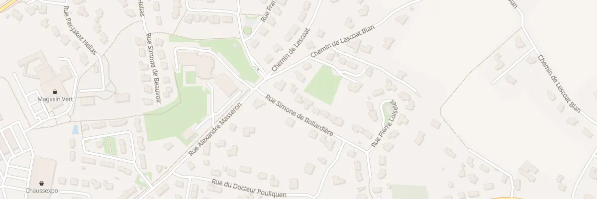 Plan du 1 Rue Simone de Bollardière à Lesneven
