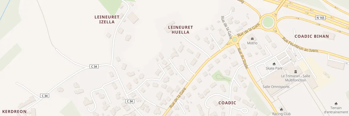 Plan du 3 All des Coudriers à Loperhet