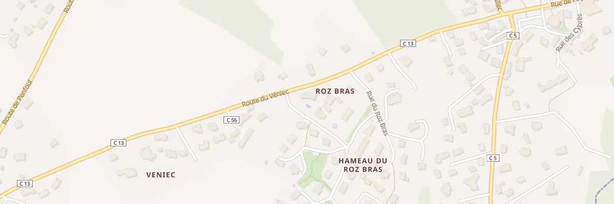 Plan du 36 Veniec à Loperhet