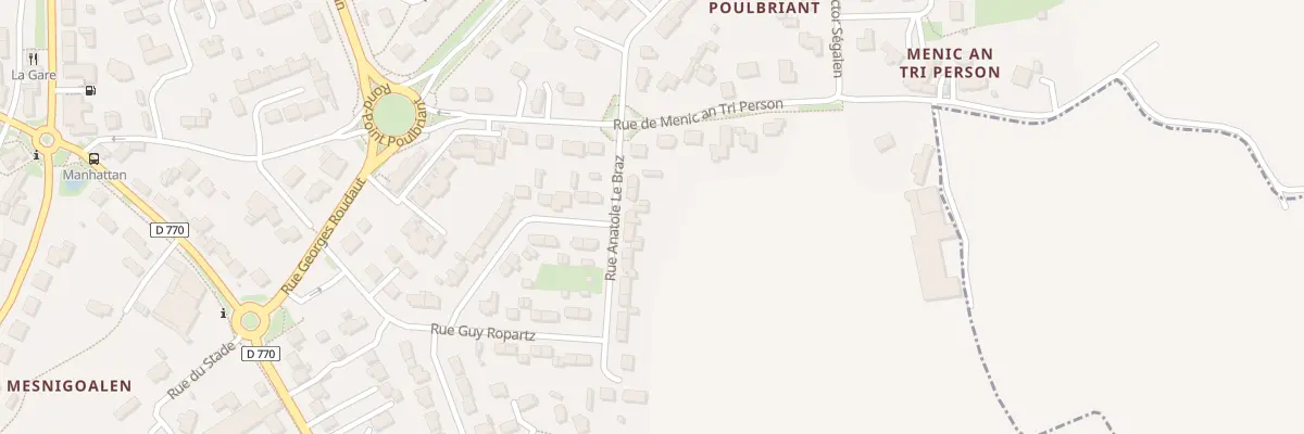 Plan du 20 Rue Anatole Le Braz à Lesneven