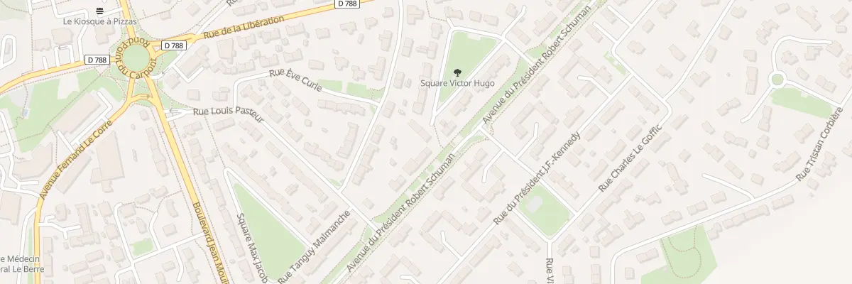 Plan du 9 Sq Victor Hugo à Lesneven