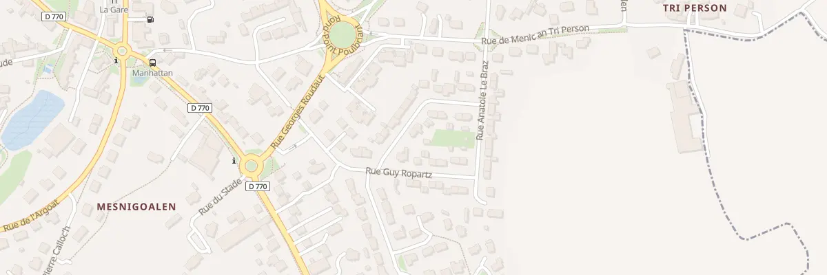Plan du 2 Rue Saint-Pol-Roux à Lesneven