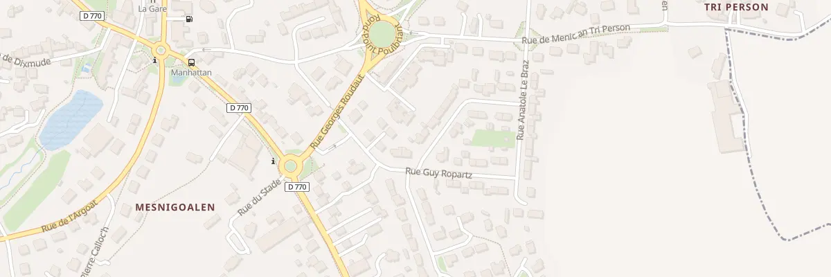 Plan du 1 Rue Saint-Pol-Roux à Lesneven